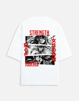 NAKIRA — Female Ninja Spirit | STRENGTH Manga Tee | Women Terry Oversized Tee