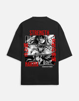 NAKIRA — Female Ninja Spirit | STRENGTH Manga Tee | Women Terry Oversized Tee