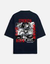 NAKIRA — Female Ninja Spirit | STRENGTH Manga Tee | Women Terry Oversized Tee