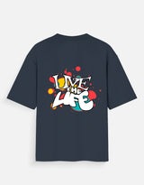 Live The Life Splash Graphic Tee | Women Oversized Standard T-Shirt