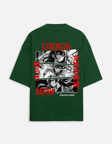 NAKIRA — Female Ninja Spirit | STRENGTH Manga Tee | Women Terry Oversized Tee