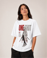One Shot Off the Grid Anime Techwear T-Shirt | Women's Oversized Standard T-Shirt