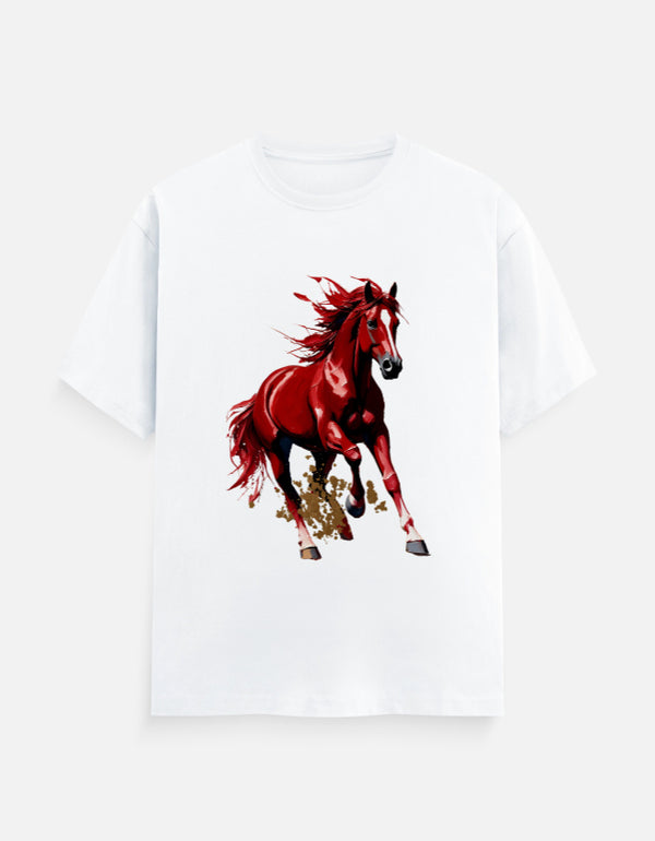Crimson Stallion | Men Classic Crew T-Shirt