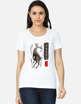 Grace | Elegant Deer Watercolor Graphic Tee | Women's Classic T-Shirt