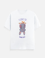 Hang Out Bat Tee | Men Classic Crew T-Shirt