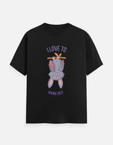 Hang Out Bat Tee | Men Classic Crew T-Shirt