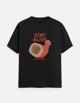 Stay Alive Viking Bugle Tee | Mens Classic Crew T-Shirt