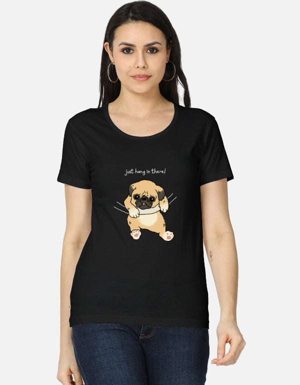 Hang In There Pug Tee | Women's Classic T-Shirt