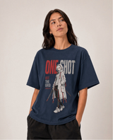 One Shot Off the Grid Anime Techwear T-Shirt | Women's Oversized Standard T-Shirt