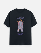 Hang Out Bat Tee | Men Classic Crew T-Shirt