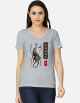 Grace | Elegant Deer Watercolor Graphic Tee | Women's Classic T-Shirt