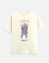 Hang Out Bat Tee | Men Classic Crew T-Shirt
